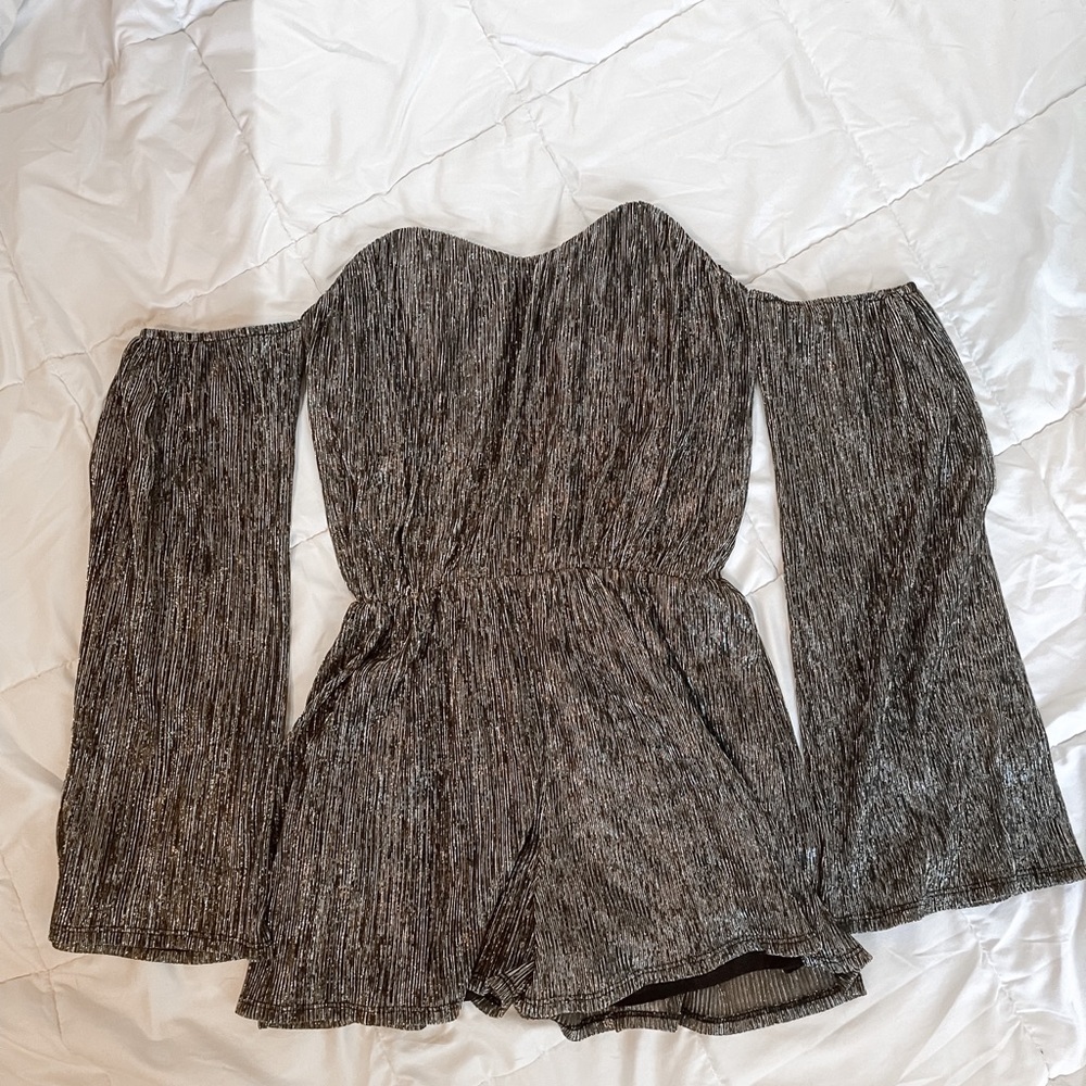 Impeccable Pig Strapless Glitter Romper